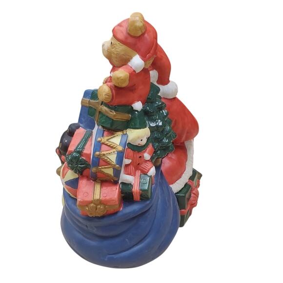 Porcelain Musical Santa  "Santa Claus is Coming to Town", PRE-OWNED IOB - Picture 4 of 10